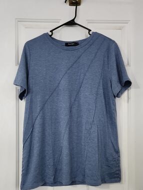 Automet Women's Short Sleeve Tee in Dusty Blue Heather